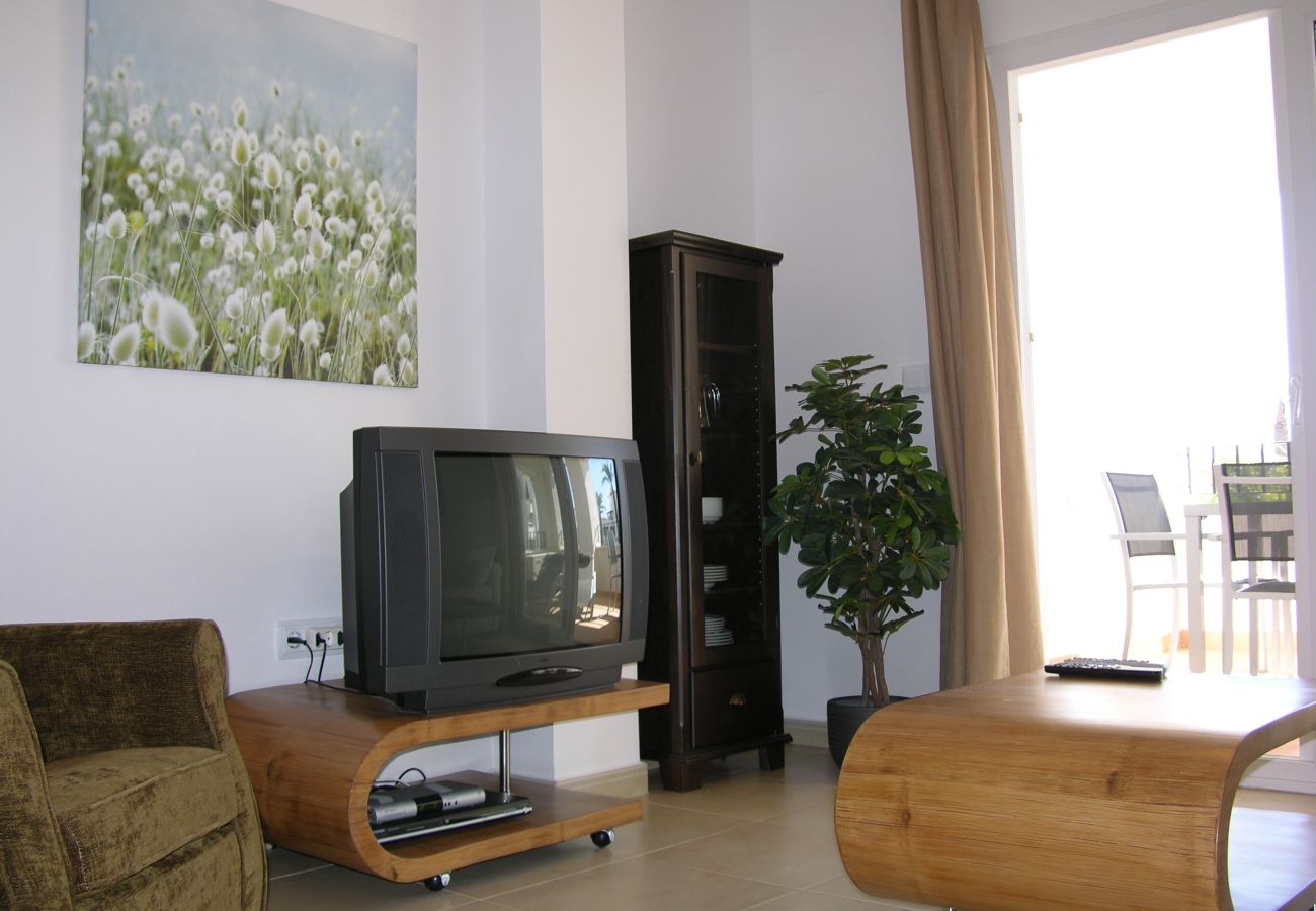 Beautiful living room of Hacienda Riquelme apartment