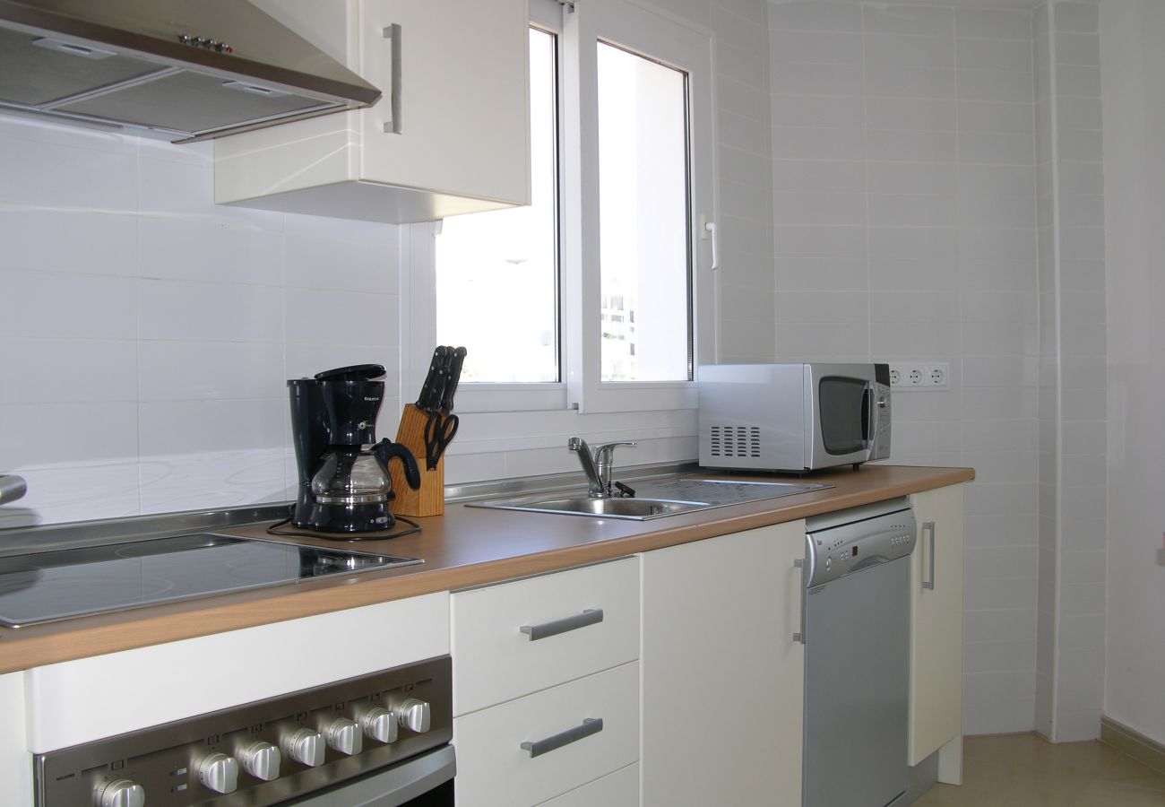 Beautiful and modern kitchen of Hacienda Riquelme apartment