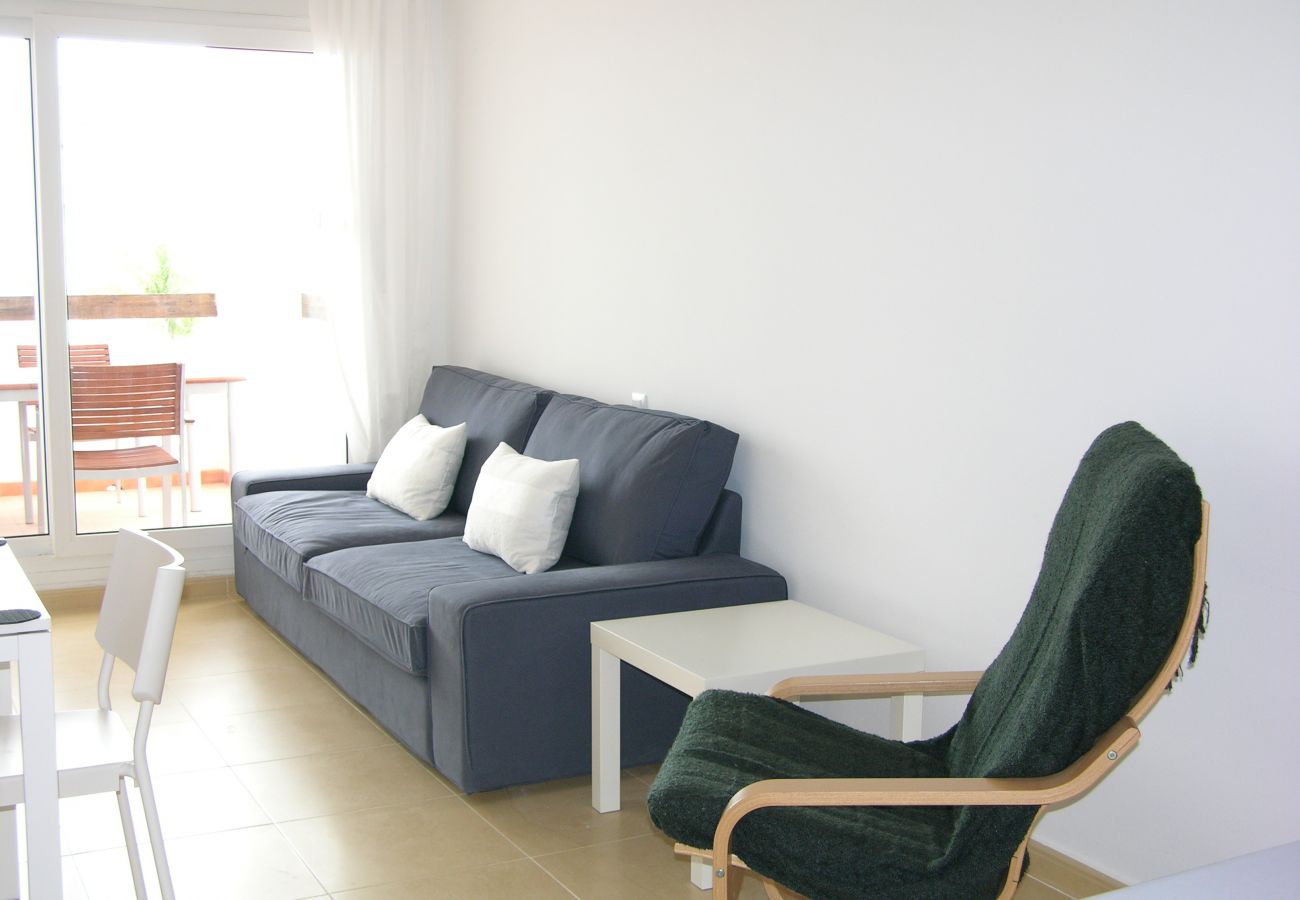 Beautiful living room of Las Terrazas de La Torre Golf apartment