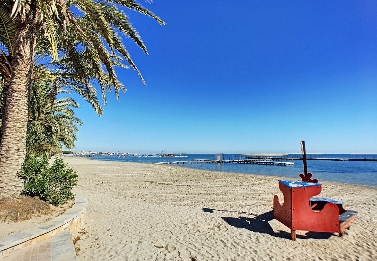 Beautiful Mar Menor beach in Santiago de la Ribera